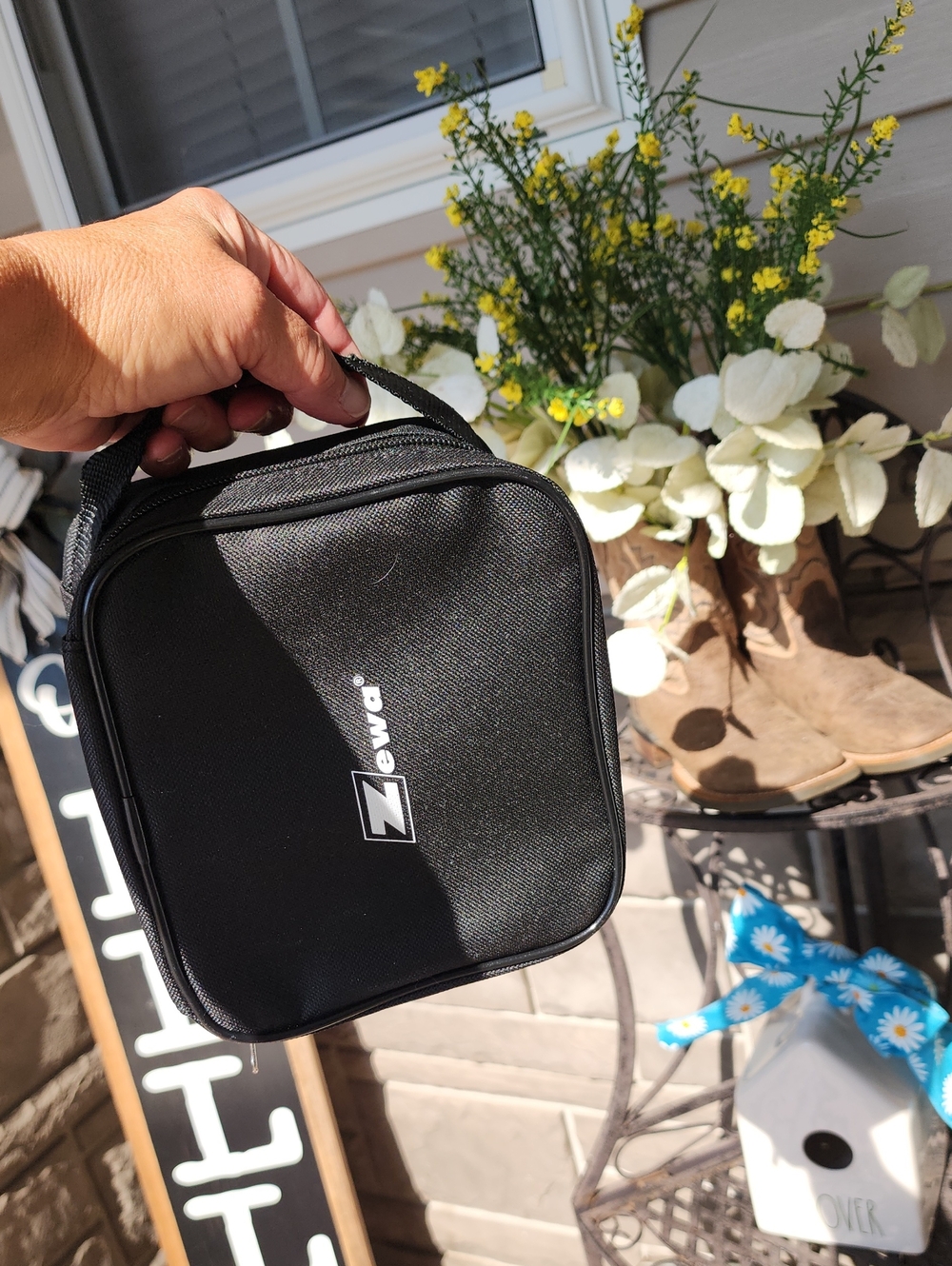 Black Travel Organizer Case with Top Carry Handle